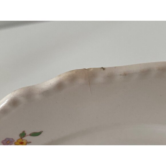 Steubenville Salad Plate Orange Yellow Floral IVORY Replacement Vintage USA - Picture 11 of 12